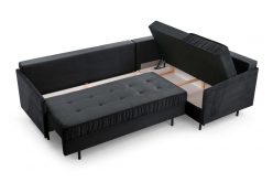 Srebrny narożnik z dużą powierzchnią spania AVANTI 17