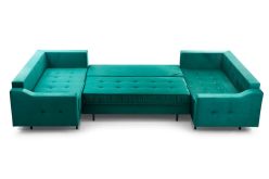 Złoty narożnik U z dużą powierzchnią spania AVATAR U 9