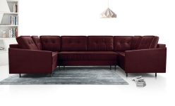 Piękny narożnik U na wysokich nogach z bardzo dużą powietrchnia spania