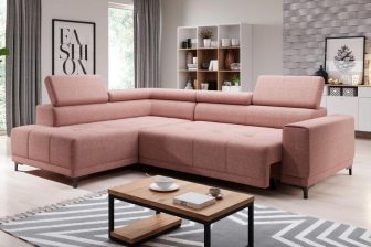 Duży różowy narożnik