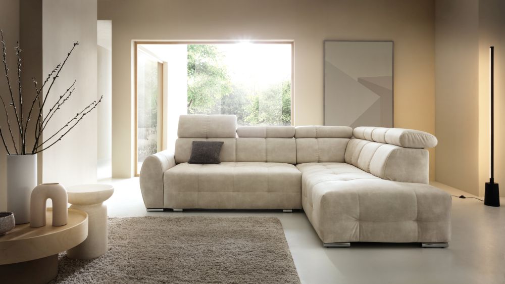 Sofy narożne pikowane