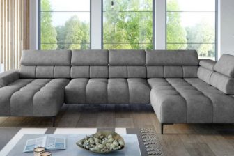 Szara duża rogówka do salonu