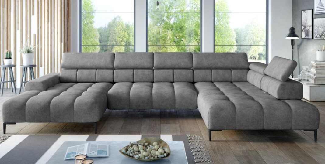 Szara duża rogówka do salonu