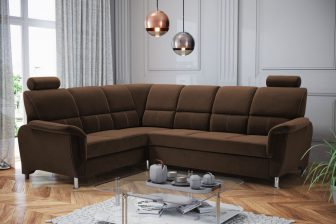 Narożnik brązowy z wysokim oparciem