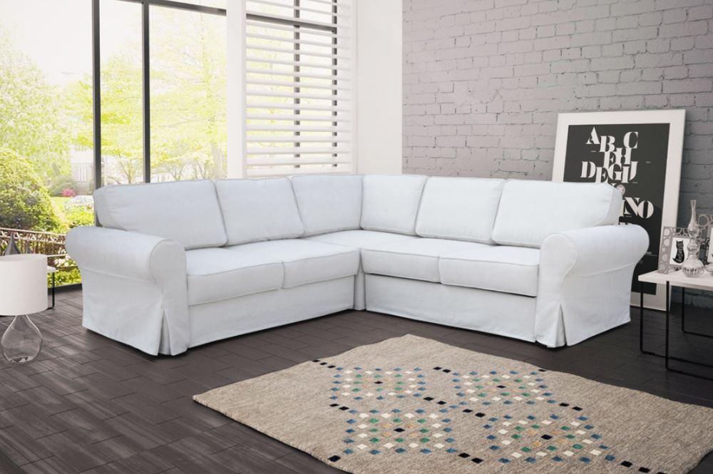 Duży jasny narożnik w salonie