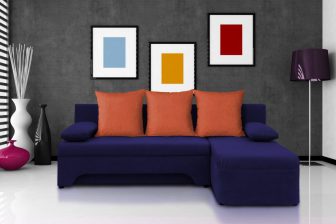 Kolorowy narożnik 190x130 z funkcją spania