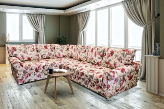 Duży narożnik w kwiaty