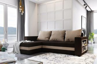 Dwukolorowy narożnik z półkami