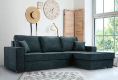 Narożnik musztardowy z funkcją spania LUPO 5