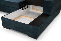 Narożnik musztardowy z funkcją spania LUPO 10