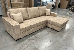 Narożnik musztardowy z funkcją spania LUPO 18