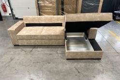 Narożnik musztardowy z funkcją spania LUPO 19