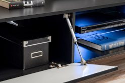 Nowoczesne wiszące meblościanki z kominkiem elektrycznym - wybór kolorów FIRE 6