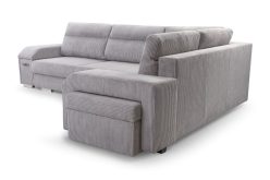 Narożnik sztruksowy duży z dużą powierzchnią spania HOME 5