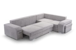 Narożnik sztruksowy duży z dużą powierzchnią spania HOME 7