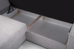 Narożnik sztruksowy duży z dużą powierzchnią spania HOME 8