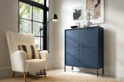 Komoda beżowa loft MAROCO 4D 104cm - dostępna także granatowa 2