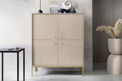 Wysoka komoda beżowa loft