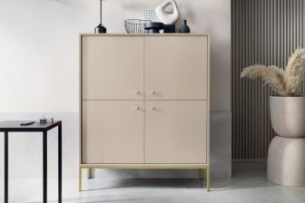 Wysoka komoda beżowa loft