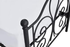 Łóżko metalowe 120 cm czarne lub białe PANAMA 5