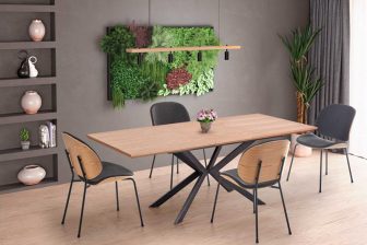 Stół 200x90 rozkładany loft dąb naturalny z metalowymi nogami