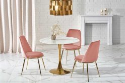 Marmurowy stół na złotej nodze 90 cm CASEMIRO 3