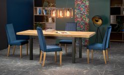 Stół rozkładany loft 220 cm z czarnymi nogami