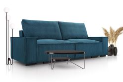 Duża kanapa sztruksowa rozkładana z głębokim siedziskiem COMFORT 4