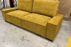 Duża kanapa sztruksowa rozkładana z głębokim siedziskiem COMFORT 25