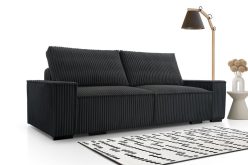 Duża kanapa sztruksowa rozkładana z głębokim siedziskiem COMFORT 5