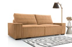 Duża kanapa sztruksowa rozkładana z głębokim siedziskiem COMFORT 9