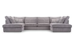 Sztruksowy narożnik do salonu w kształcie U COMFORTO 6