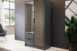 Szafa do pokoju z lamelami z lustrem z szufladami NOLA 2D/105 - piękne kolory do wyboru 4