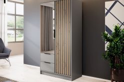 Szafa do pokoju z lamelami z lustrem z szufladami NOLA 2D/105 - piękne kolory do wyboru 5