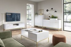 Ławy nowoczesne do salonu na metalowych nóżkach z modnym wzorem NORTH - duży wybór kolorów 4