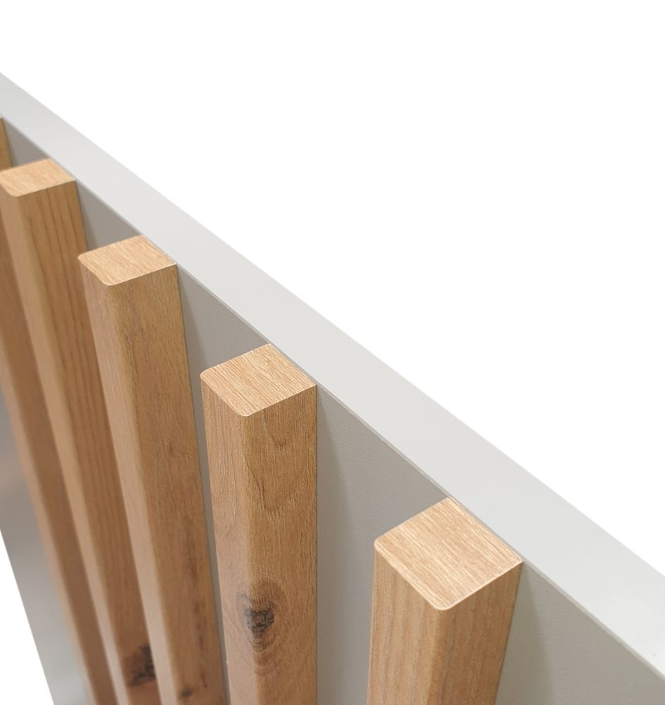 Najmodniejsze szafy z lamelami 3 drzwiowe z lustrem NOLA 3D/155 - wybór kolorystyki 1