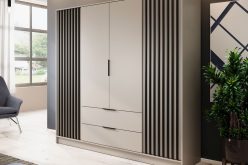 Kawzmir szafa 4 drzwiowa z szufladami i lamelami