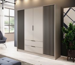 Kawzmir szafa 4 drzwiowa z szufladami i lamelami