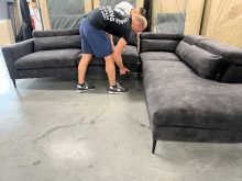 Narożnik z głębokim siedziskiem regulowane zagłówki SLOW 25