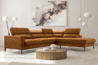 Niesamowity narożnik z głębokim siedziskiem regulowane zagłówki