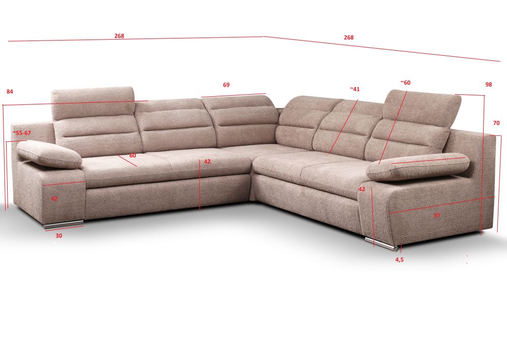 Narożnik z funkcją spania GUSTO 1 9