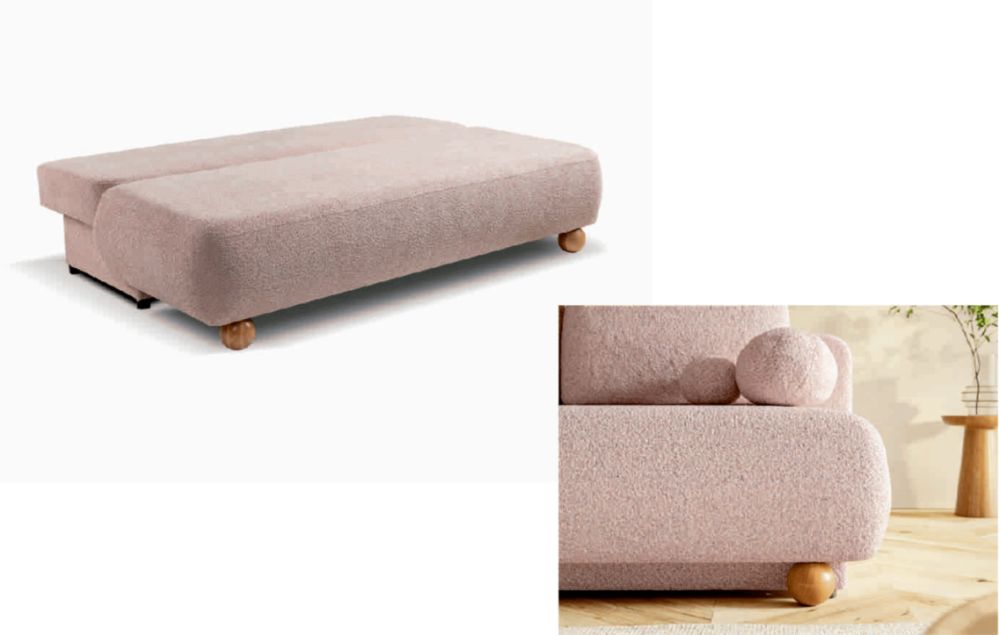 Kanapa rozkładana 205 cm sprężyny kieszeniowe ETNA 1