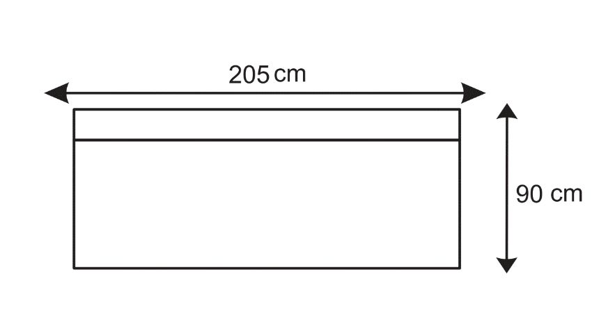 Kanapa rozkładana 205 cm sprężyny kieszeniowe ETNA 2