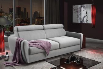 Szara kanapa z funkcją spania codziennego