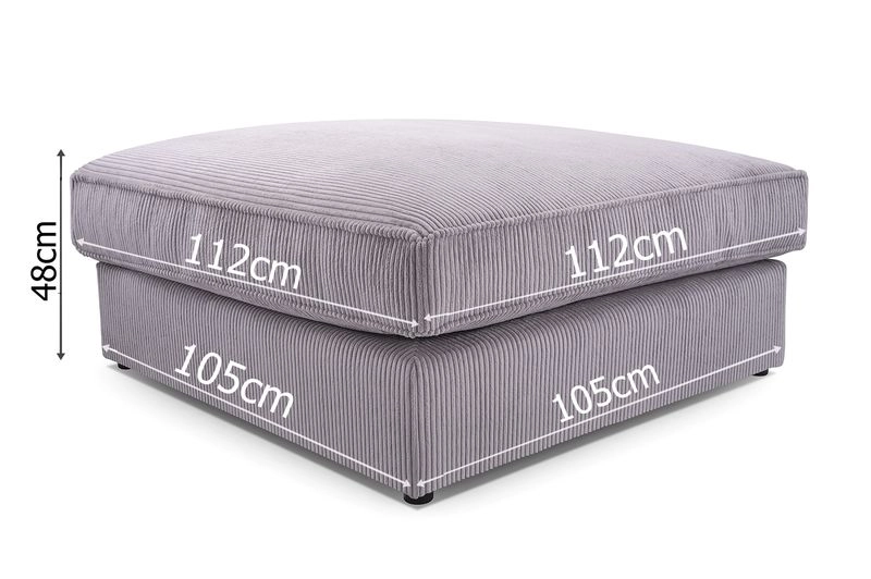 Pufy do siedzenia w tkaninie sztruksowej COMFORTO 5