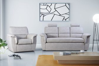 Kanapa amerykanka z wysokim oparciem i z zagłówkami