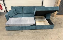 Narożnik musztardowy z funkcją spania LUPO 27