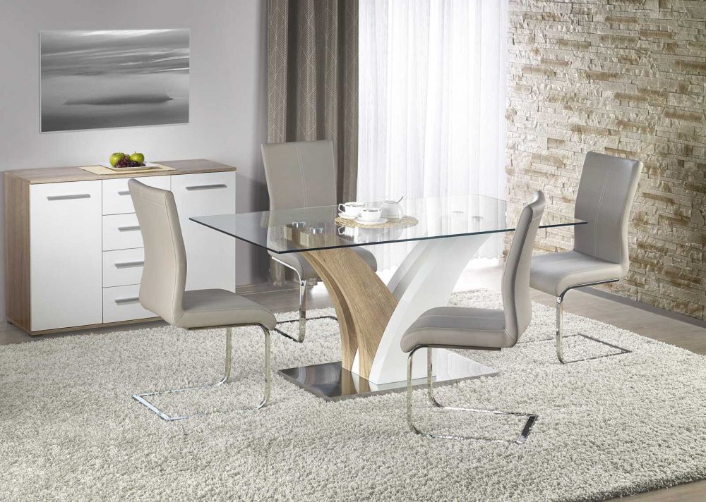 Stół ze szklanym blatem