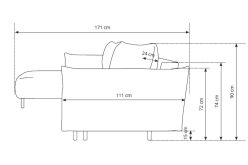 Narożnik z funkcją spania ADELE 9