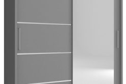 Szafa przesuwana z lustrem 200cm GAJA 1 ALU 200 3